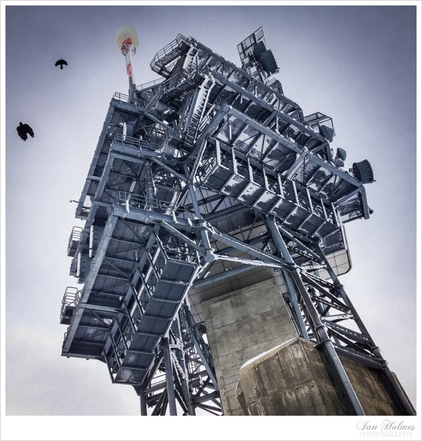 aerial tower at the summit of mount titlis, switzerland