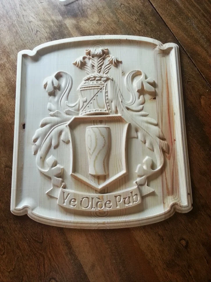 Pub Sign - CNCminiProjects Sample! Using models from 6 different mini-projects.