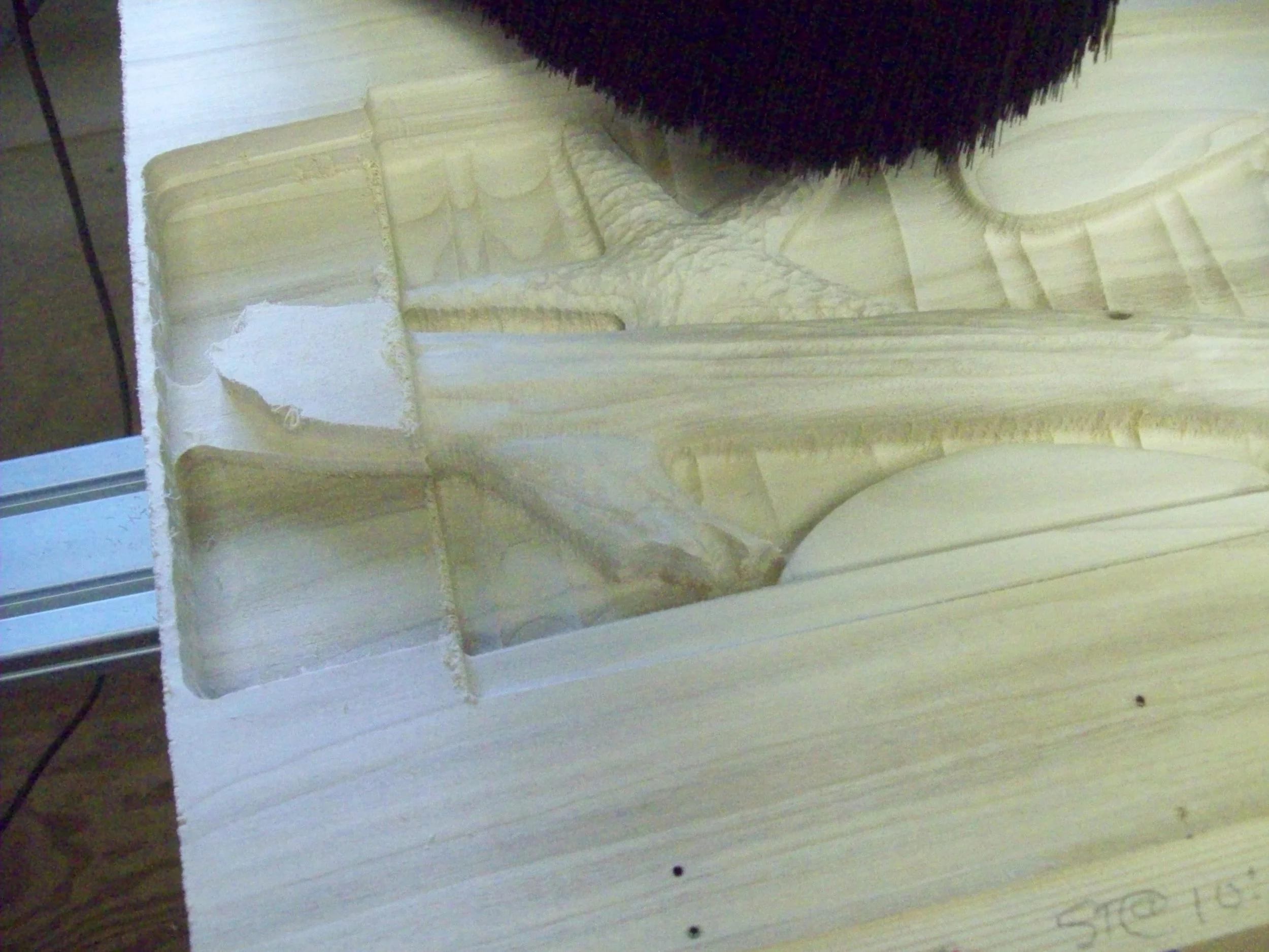 Don's Arty CNC running the finishing pass.