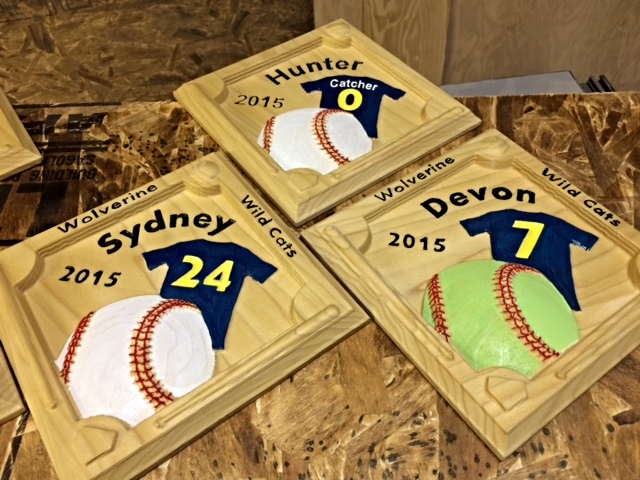Thanks Patrick Green for this picture of his baseball plaques!