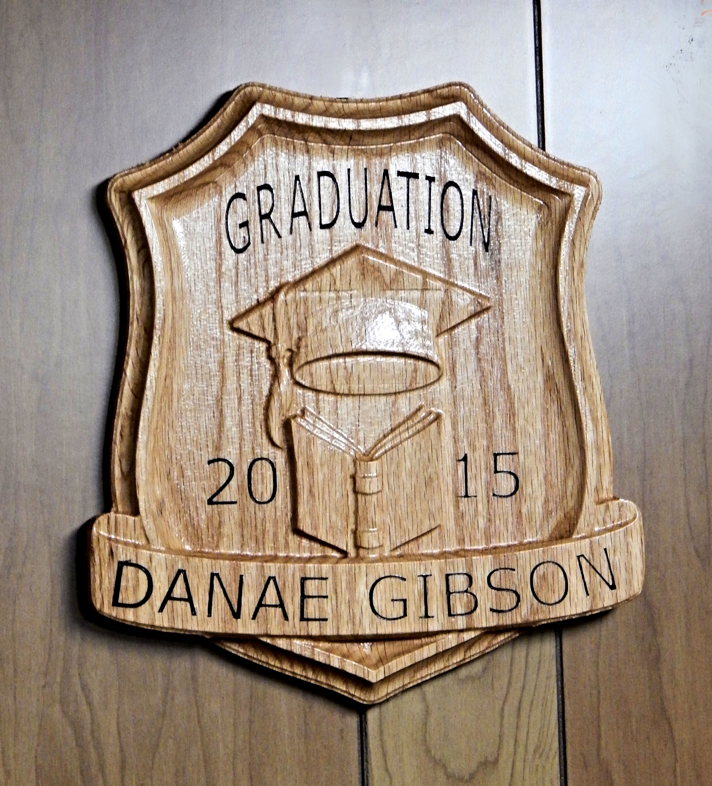 Tony used the Graduation Day No.1 CNC project for his finished piece!