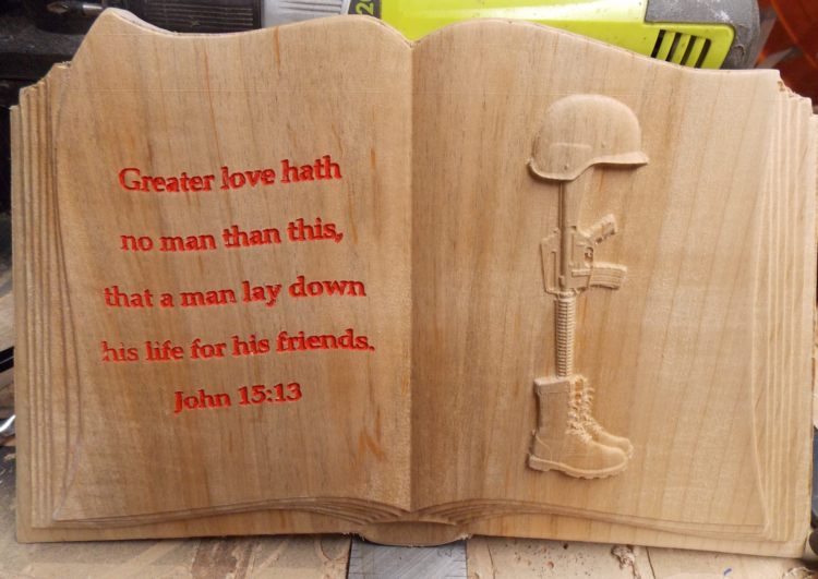 Open book with Lest We Forget's Assembled Layout