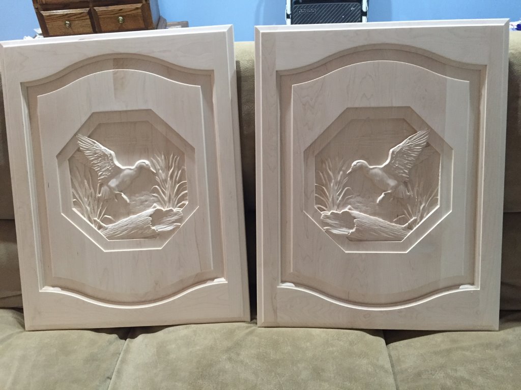 The raw carving before finishing.