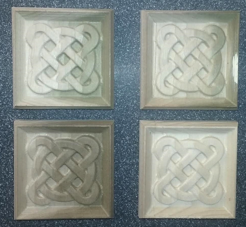 Celtic rosettes for a window trim 