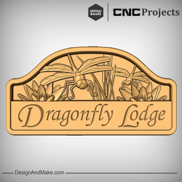 Dragonfly Lodge - CNC Cottage Sign