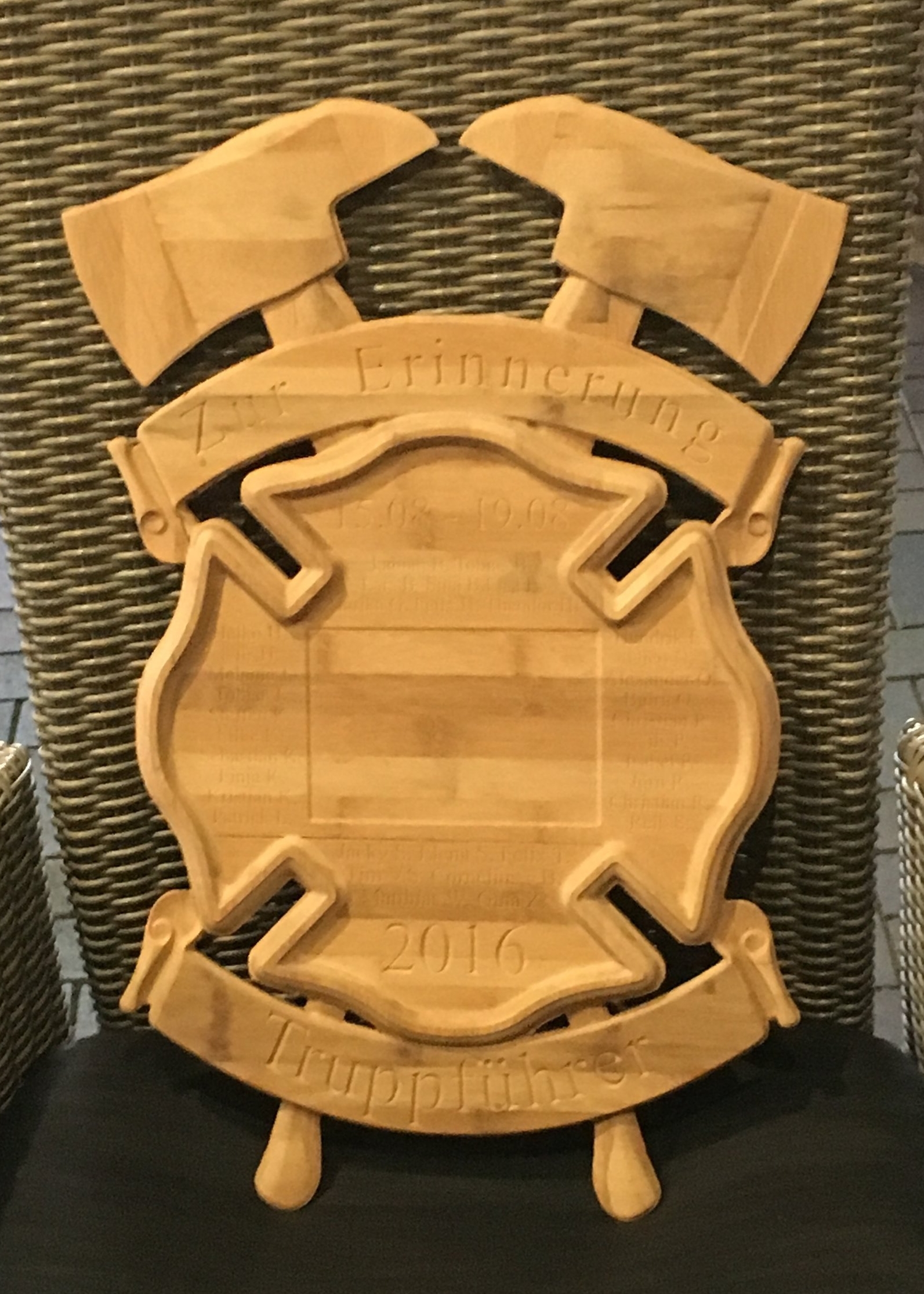 Finished plaque without the picture added.