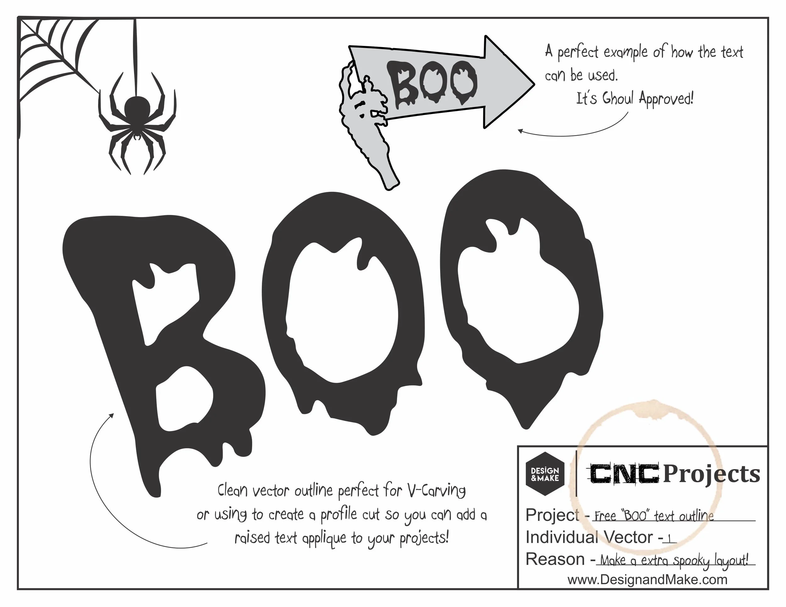 Free BOO V-Carvable vector outlines!
