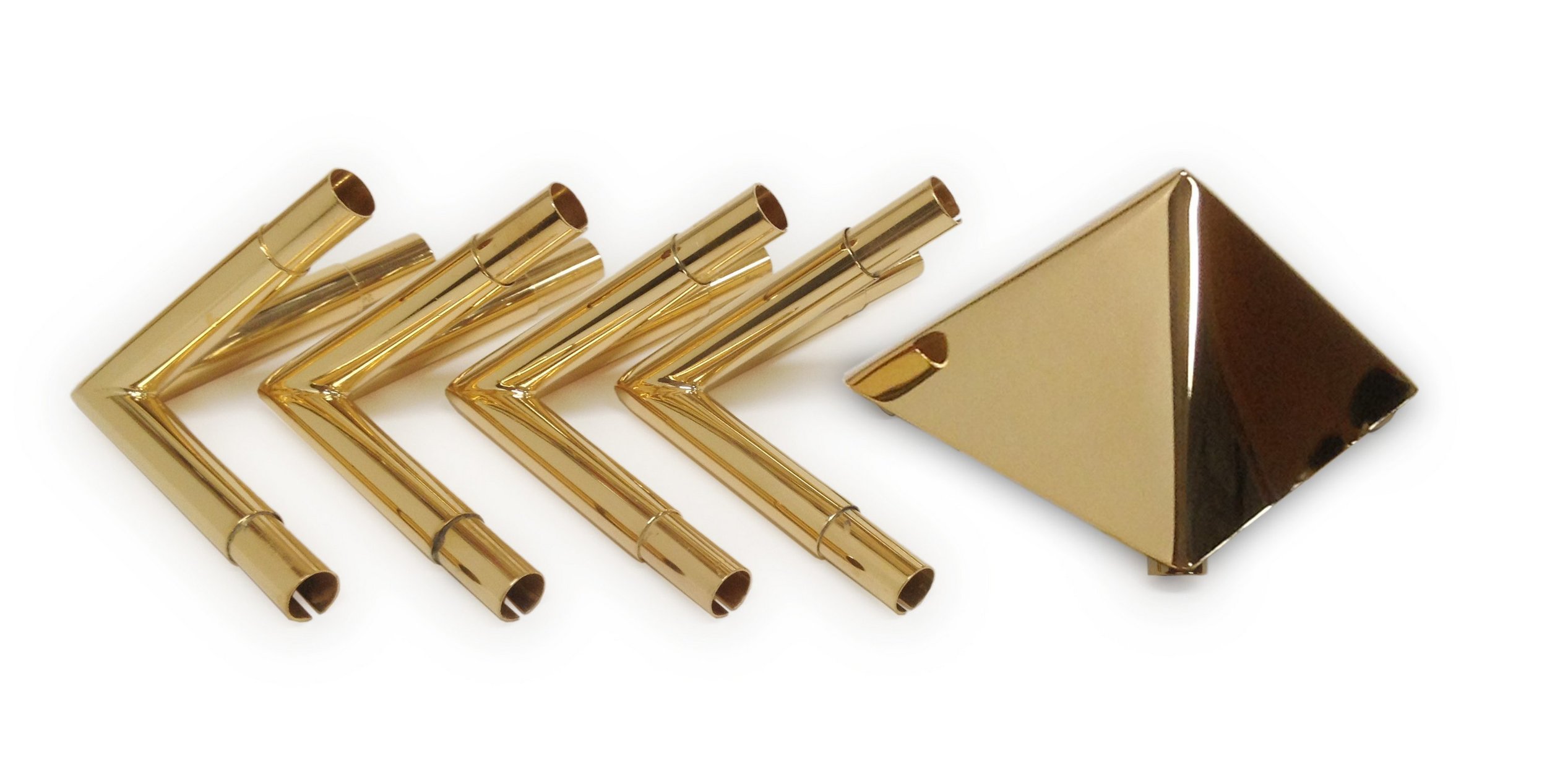 24k Gold Plated Copper Meditation Pyramid Connector Kit