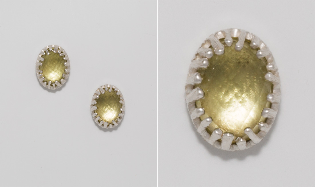Silver & Lemon Quartz Earrings