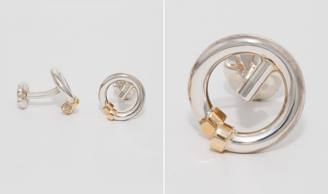 Gold & Silver Circle Cufflinks