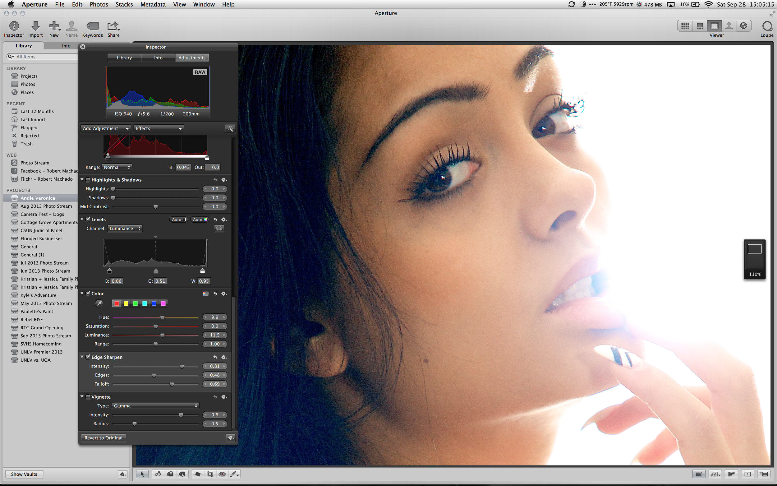Increase Edge Sharpen to further sharpen the image and define edges.