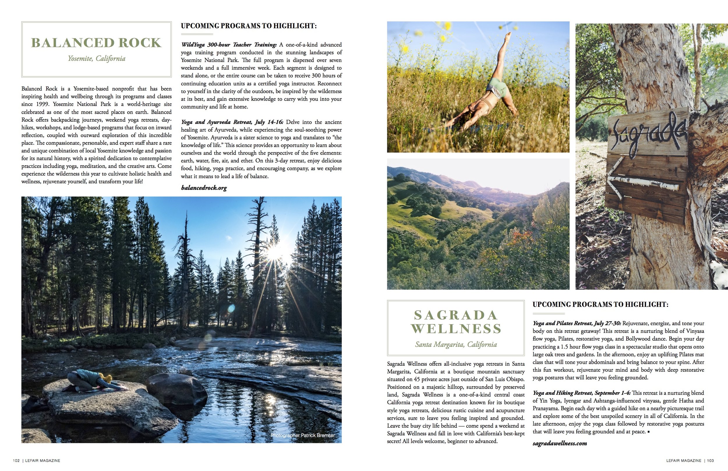 Sagrada Wellness Yoga Retreats in Lefair Summer 2017