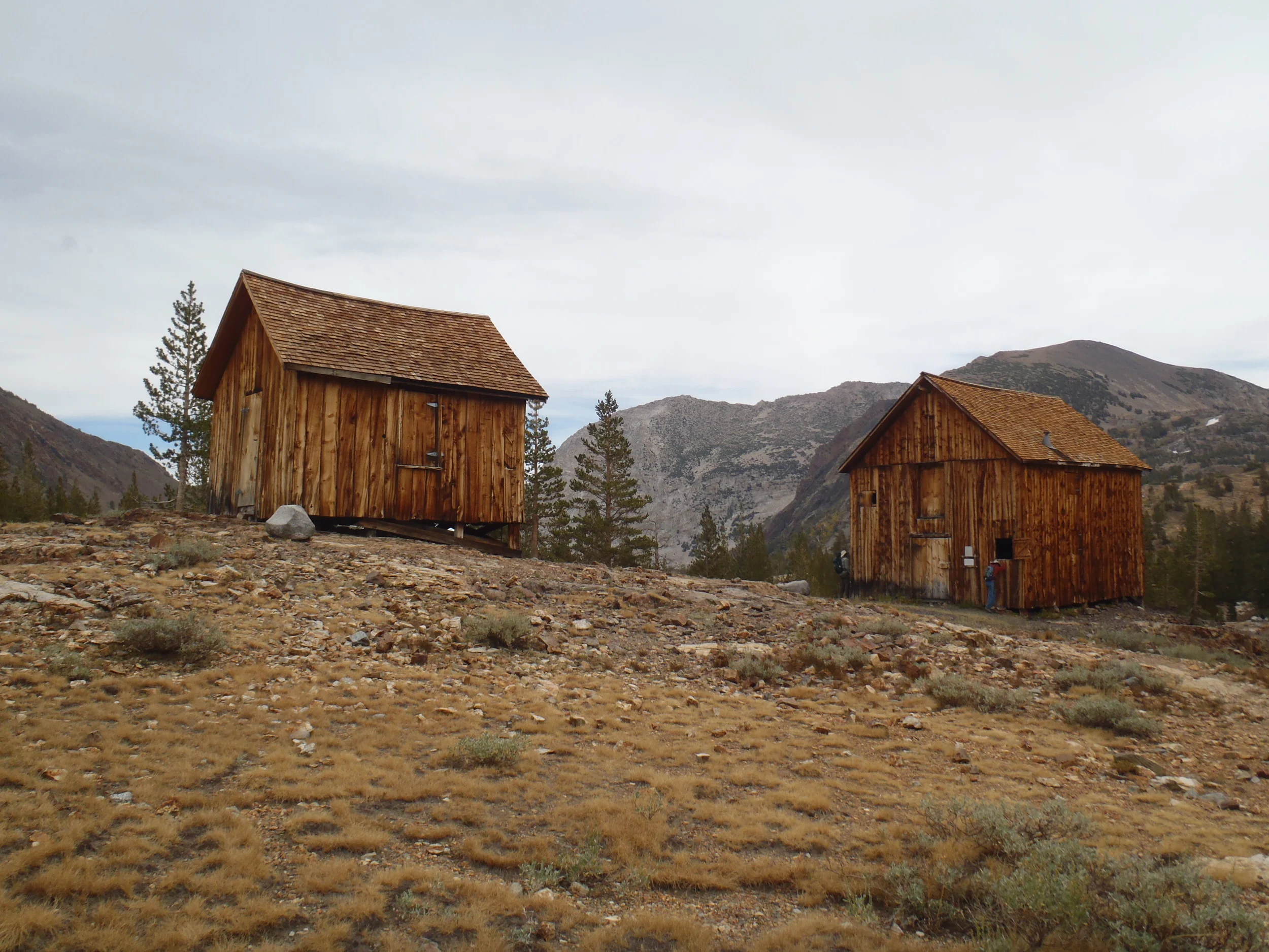  The only two remaining buildings at&nbsp;Bennettville, above the Tioga Junction Campground, Hoover Wilderness, Inyo National Forest 