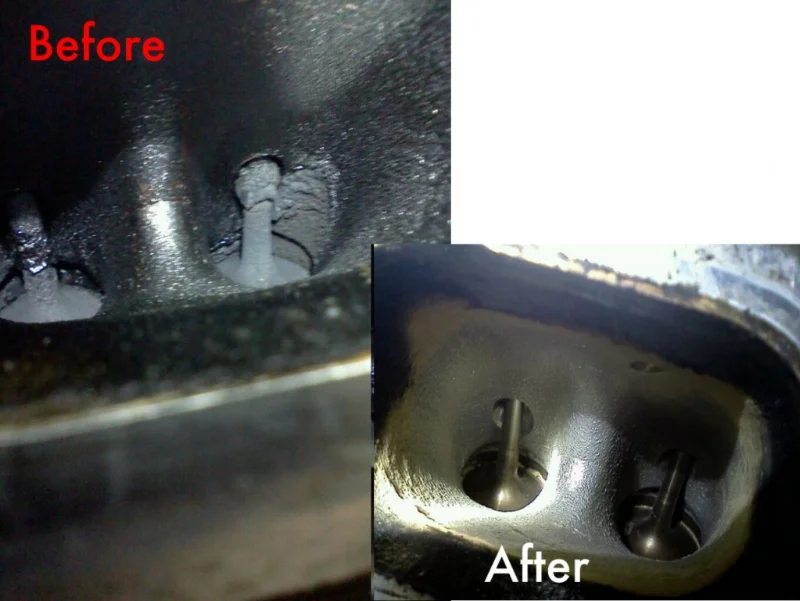 Before/After of Carbon Build up
