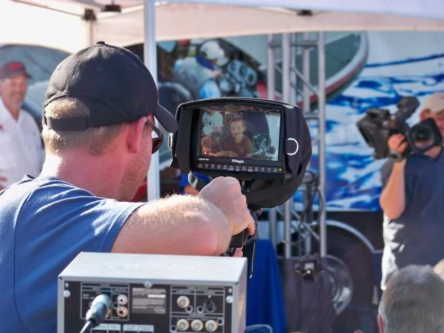 Filming the crowd