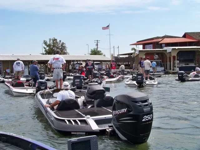 Waiting to dock and take your fish to the scales, the word fish is both singular and plural