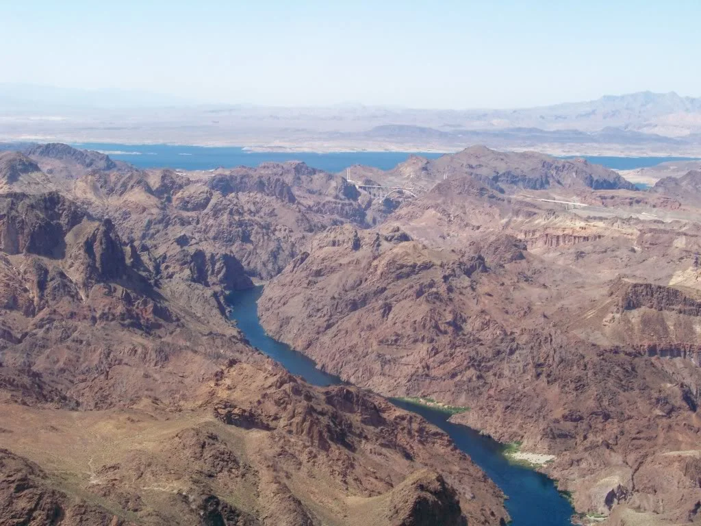 The Colorado River below Hoover Dam and the Boulder Basin