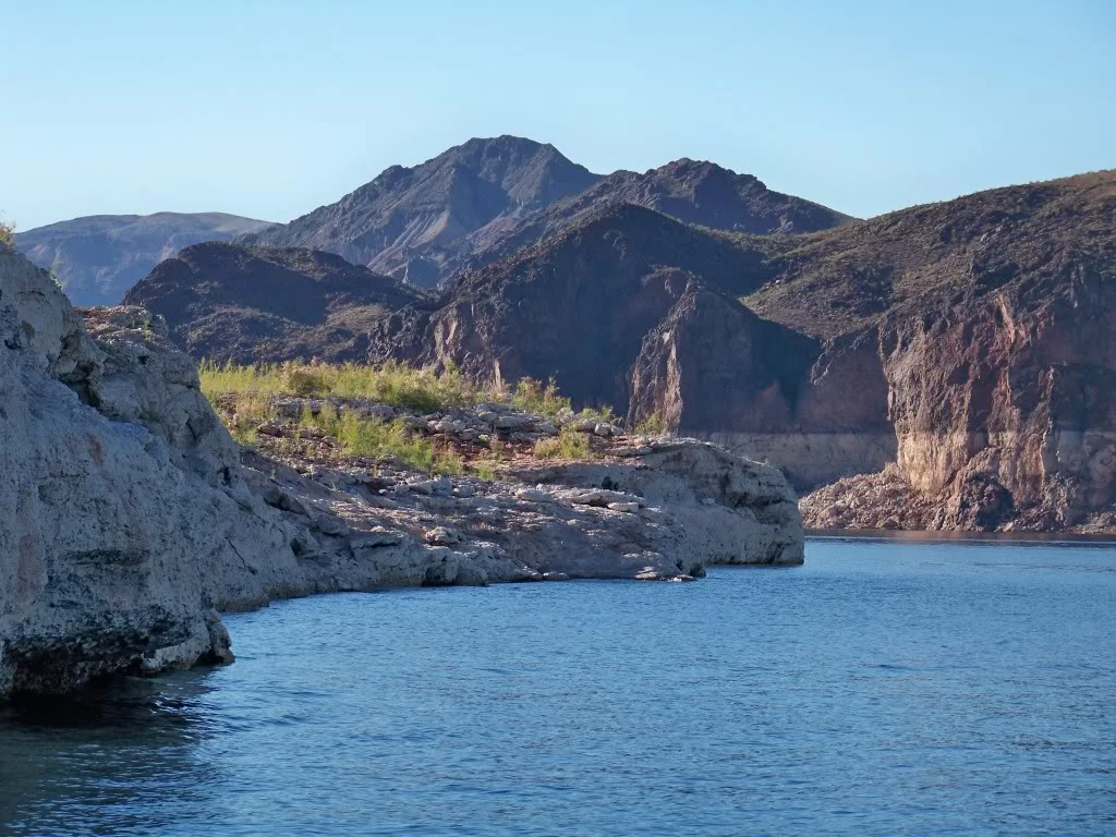 The Stewart Cliffs looking across the Virgin Basin towards the Boulder Point area