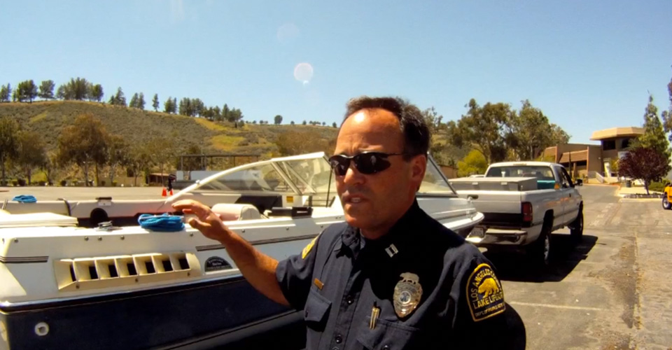 Castaic Lake Clean and Dry Inspections Part 4 Getting in the boat (theBBZtv)