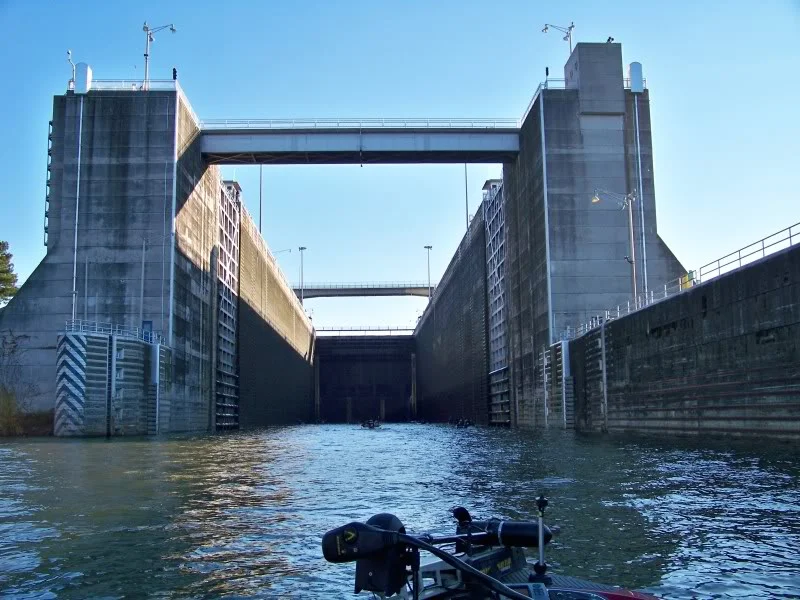 Wilson Dam, locking up to Wilson Lake
