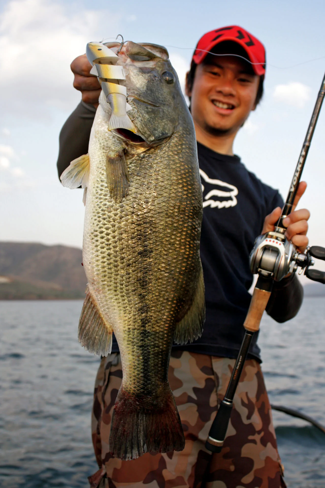 Working the BBZ1 6” (slow sinking) swimbait at the correct depth column can turn on schools of a hump and keep them biting.