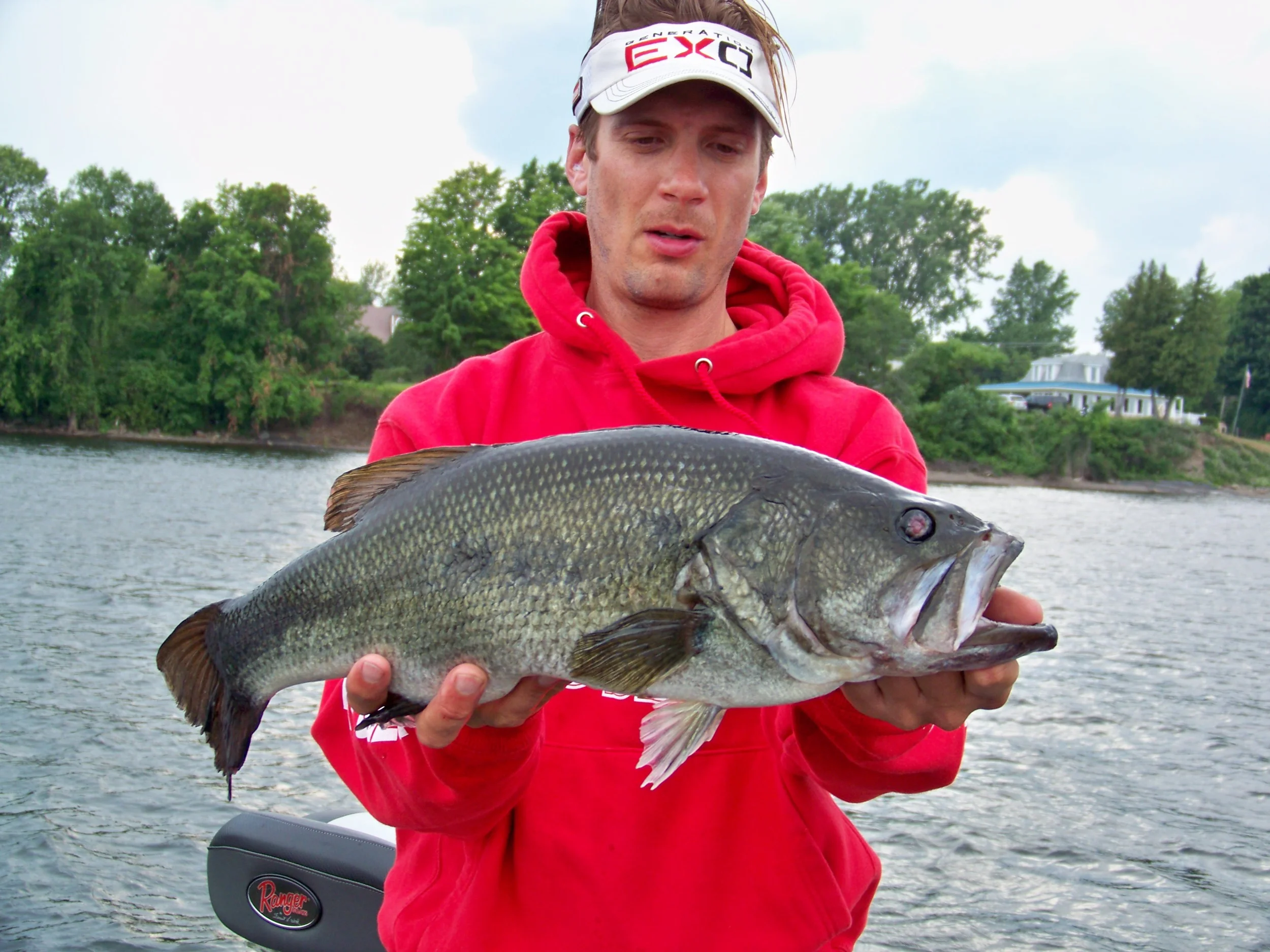 Speaking of largemouth bass, look at this Kicker. Troy has an awesome catch using a jerk bait adjacent a bridge piling. Nice job Troy!