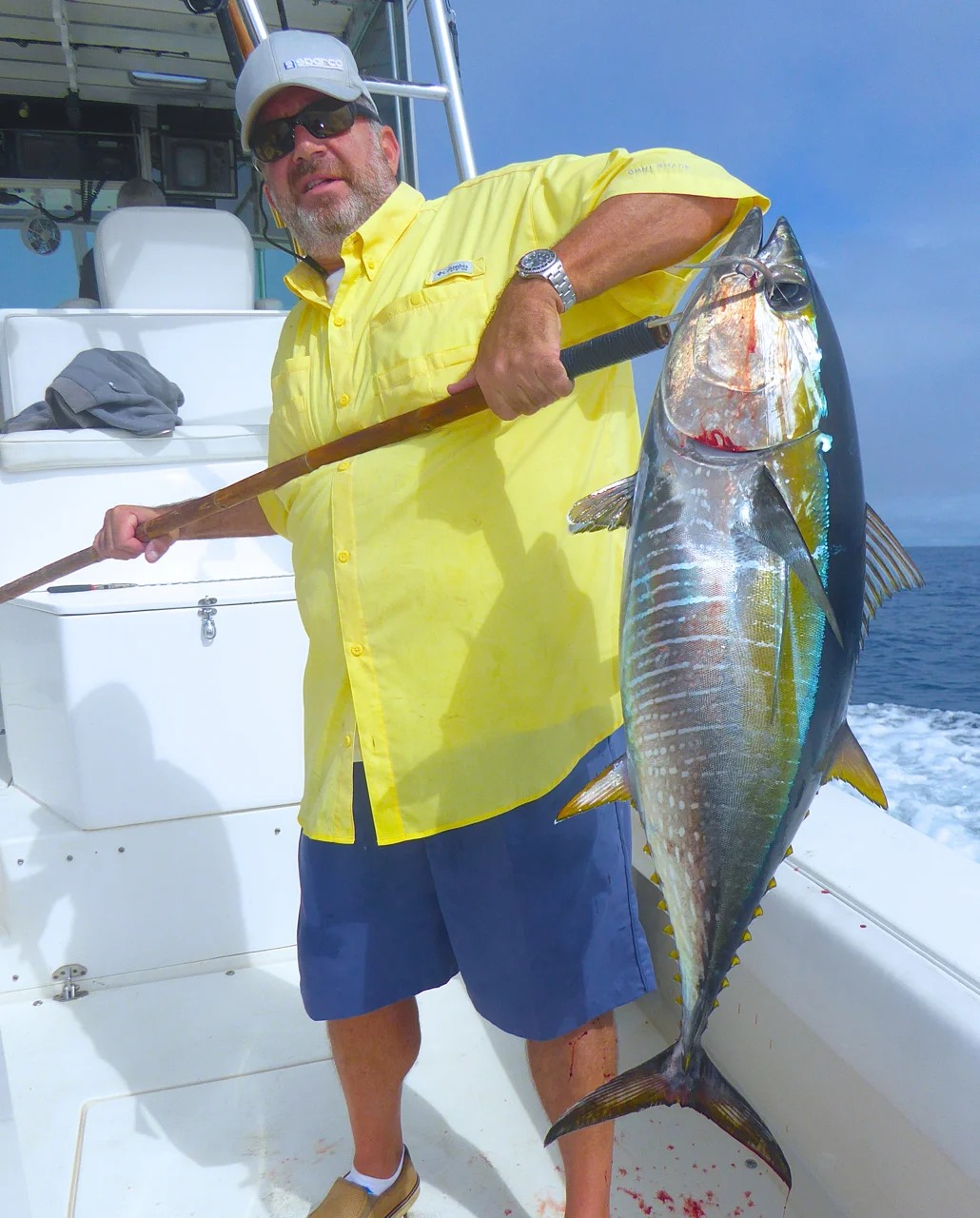 Kevin Garabedian with his first Yellowfin Tuna