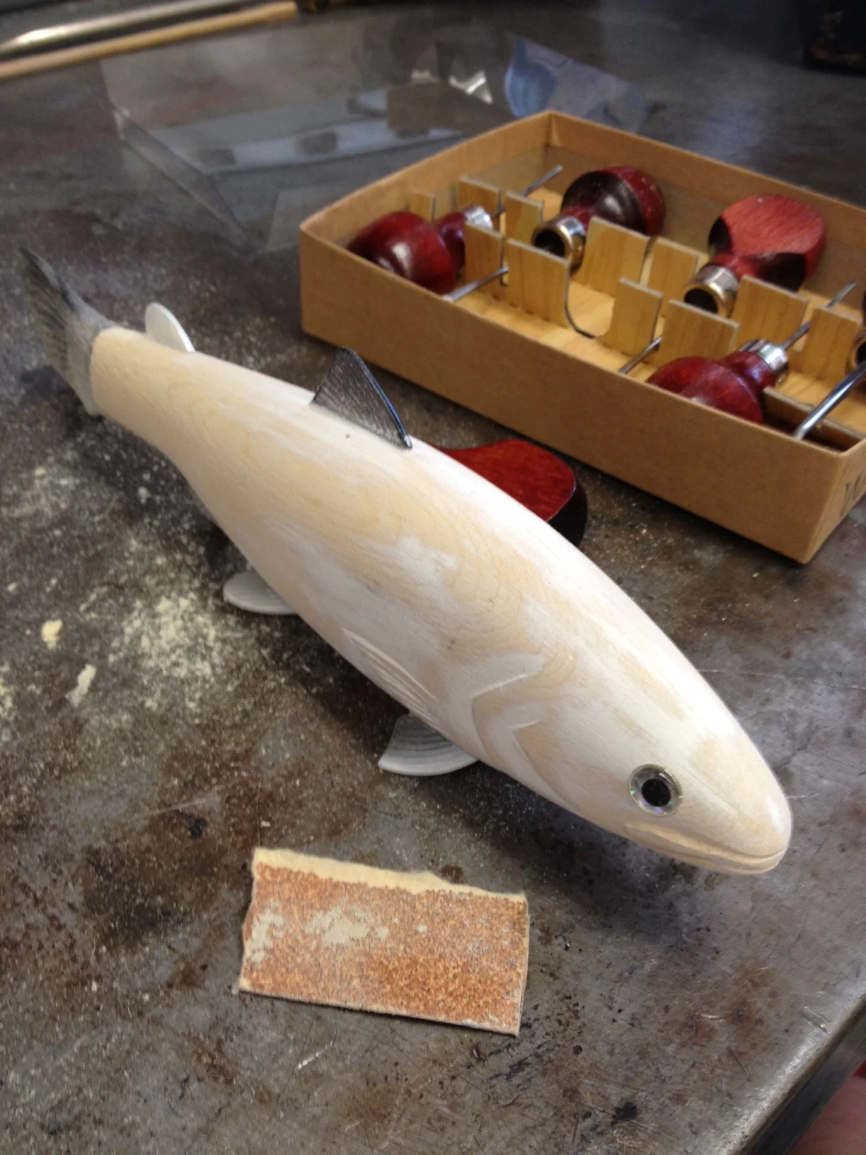 Wanna See A Trout Carved In 15 Seconds? OK, It Took A Little Longer Than That.