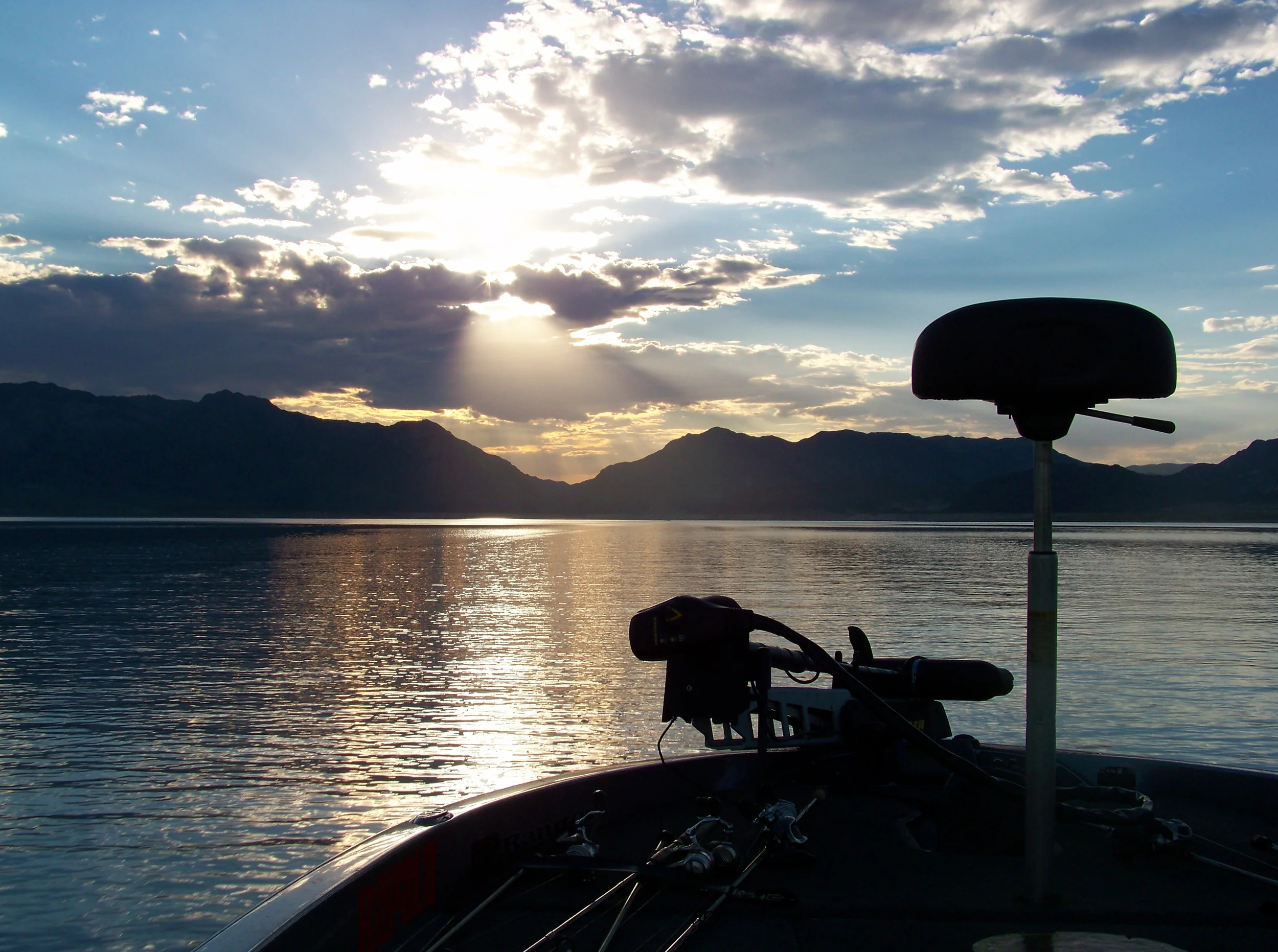 The storm has passed, flat calm at 70 MPH across the Virgin Basin, heading for the narrows and then the launch ramp.