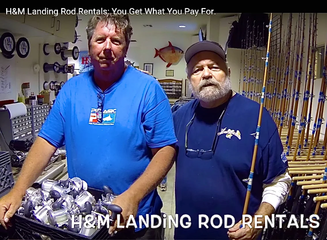 Renting Rods and Reels from H&M Landing. Quick and Easy