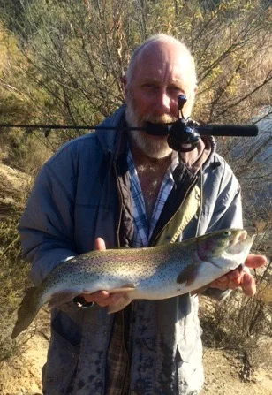 Barney showing off his catch
