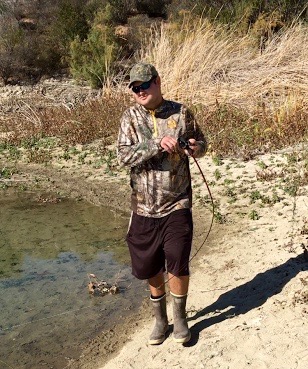 Kevin Bridge in action, displaying the BFS style with his Abu Garcia Revo LTZ