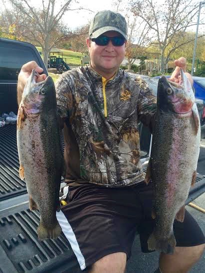 Kevin Bridge with a 6lb trout and 4.6lb trout
