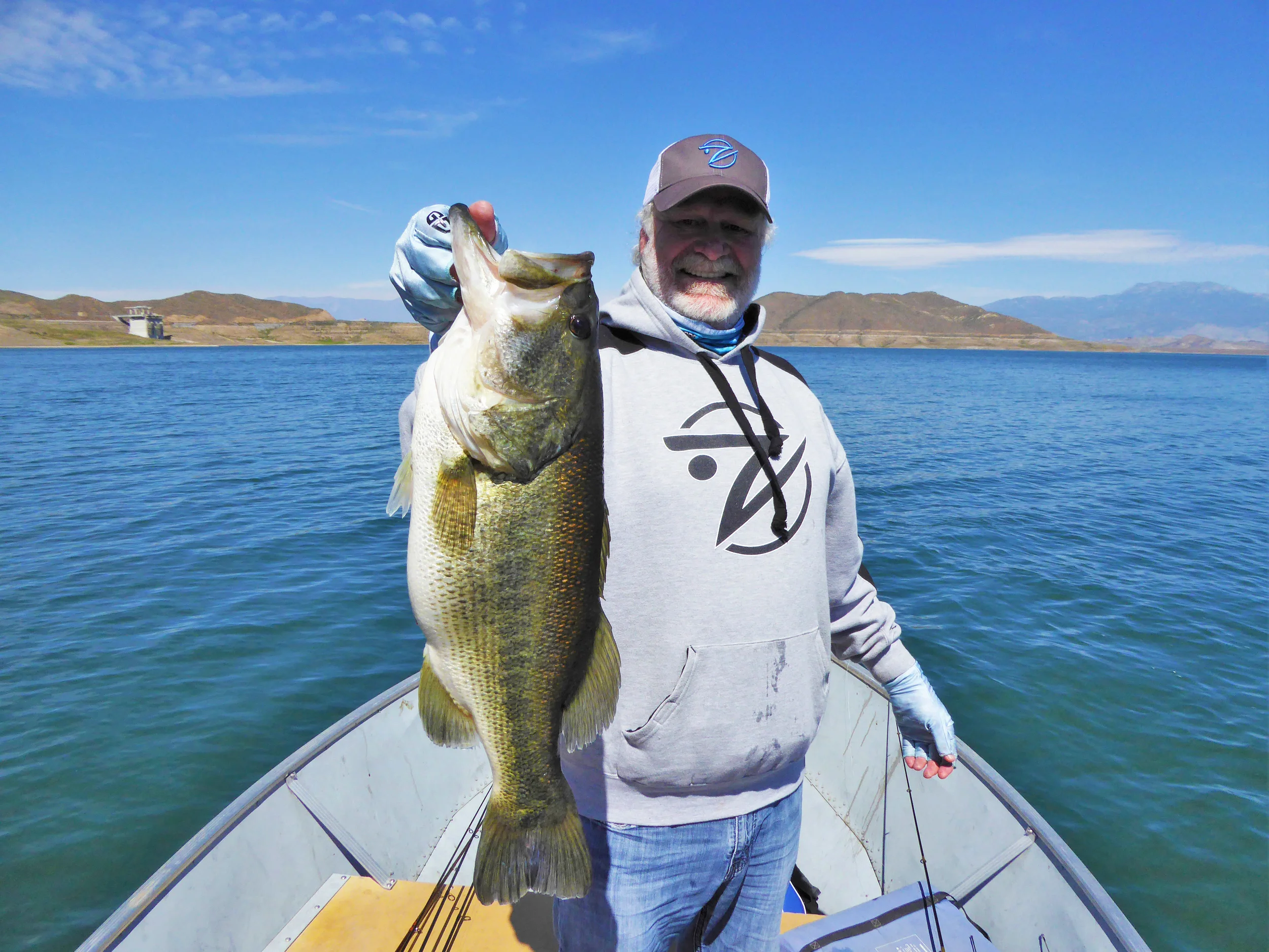 Anyone want to guess the weight on this one? No, I’m not talking about me, but do take into account my size (6’-2” 220 lbs.) when judging the fish.