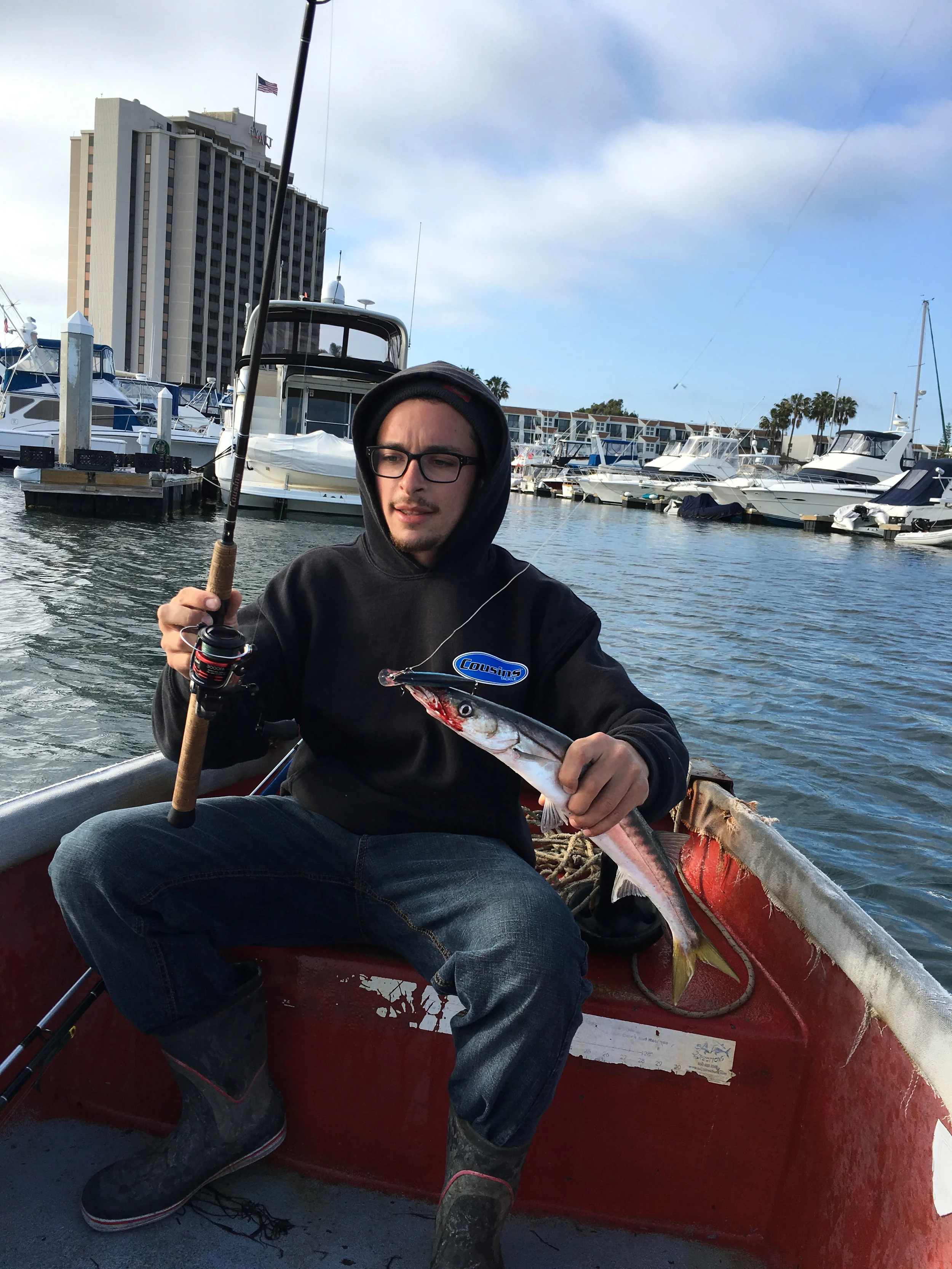 Stan Kaplun with a Barracuda, caught on the SPRO McStick 110 in Midnight Blue