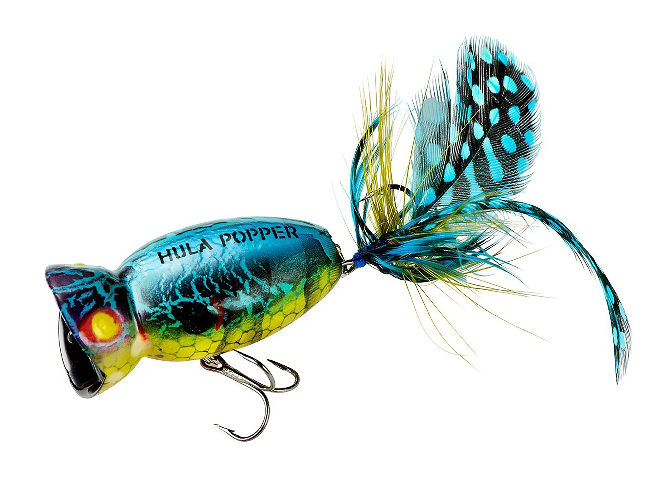 Booth 4831. Hula Popper 2.0. Based on the classic shape as the original 1948 model, the Hula Popper 2.0 leads the fleet of Arbogast baits into the future. The bait features all new colors, hardware and feathers.