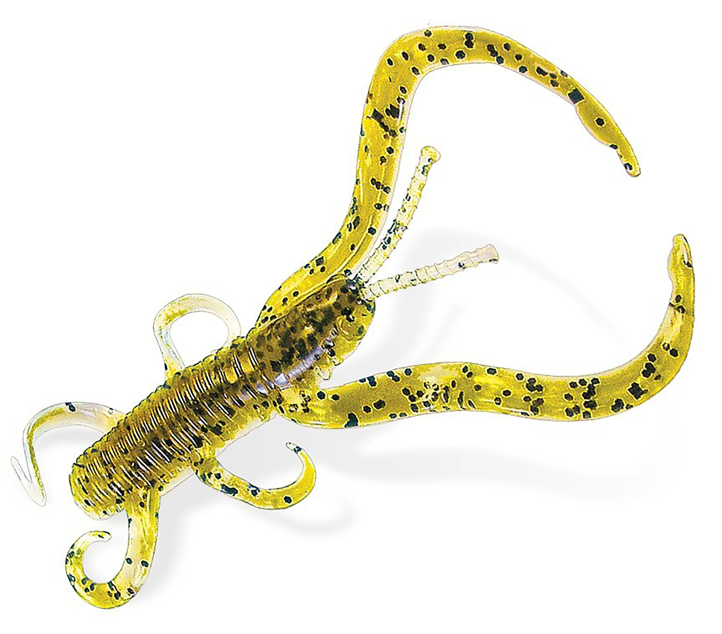Booth 4500. New Culprit Flutter Craw - bridging the gap between creature bait, crawfish bait and double tail grub.