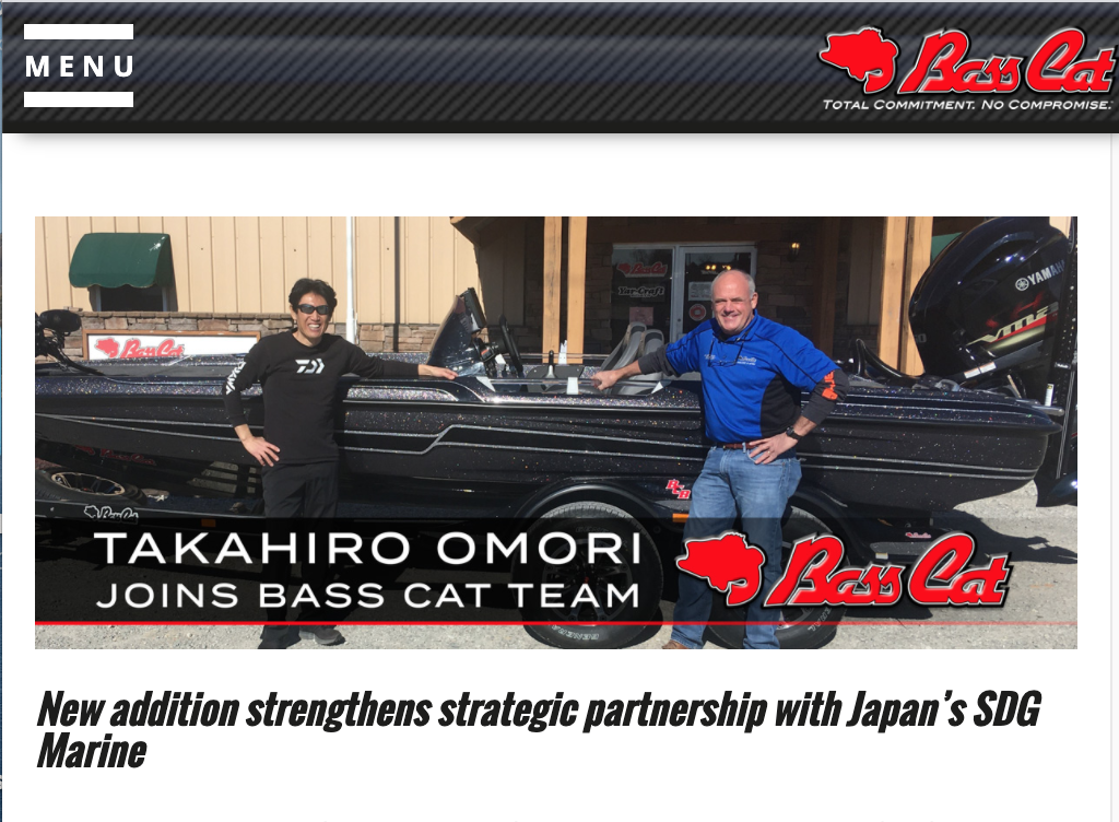 Takahiro Omori Joins Bass Cat Boats National Pro Team!
