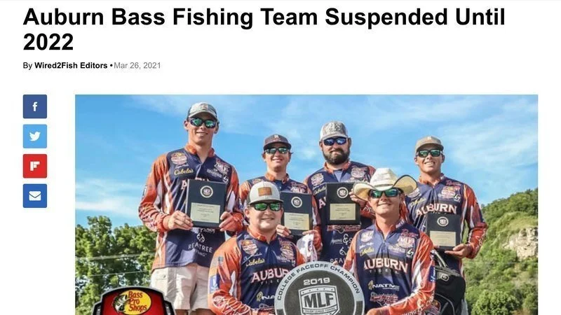 Reverse the suspension of the Auburn University Bass Team and allow them to fish