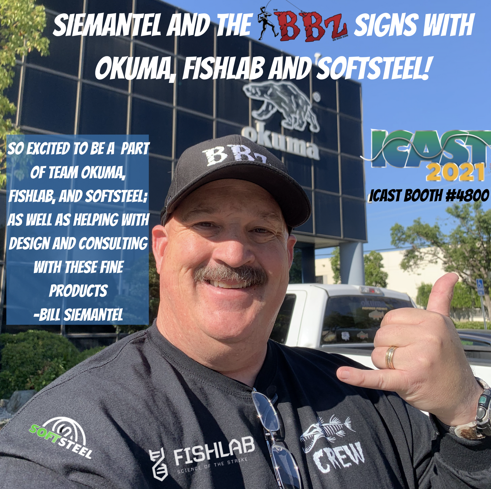 Breaking News: Bill Siemantel joins the Okuma and FishLab brands as Product Development Consultant