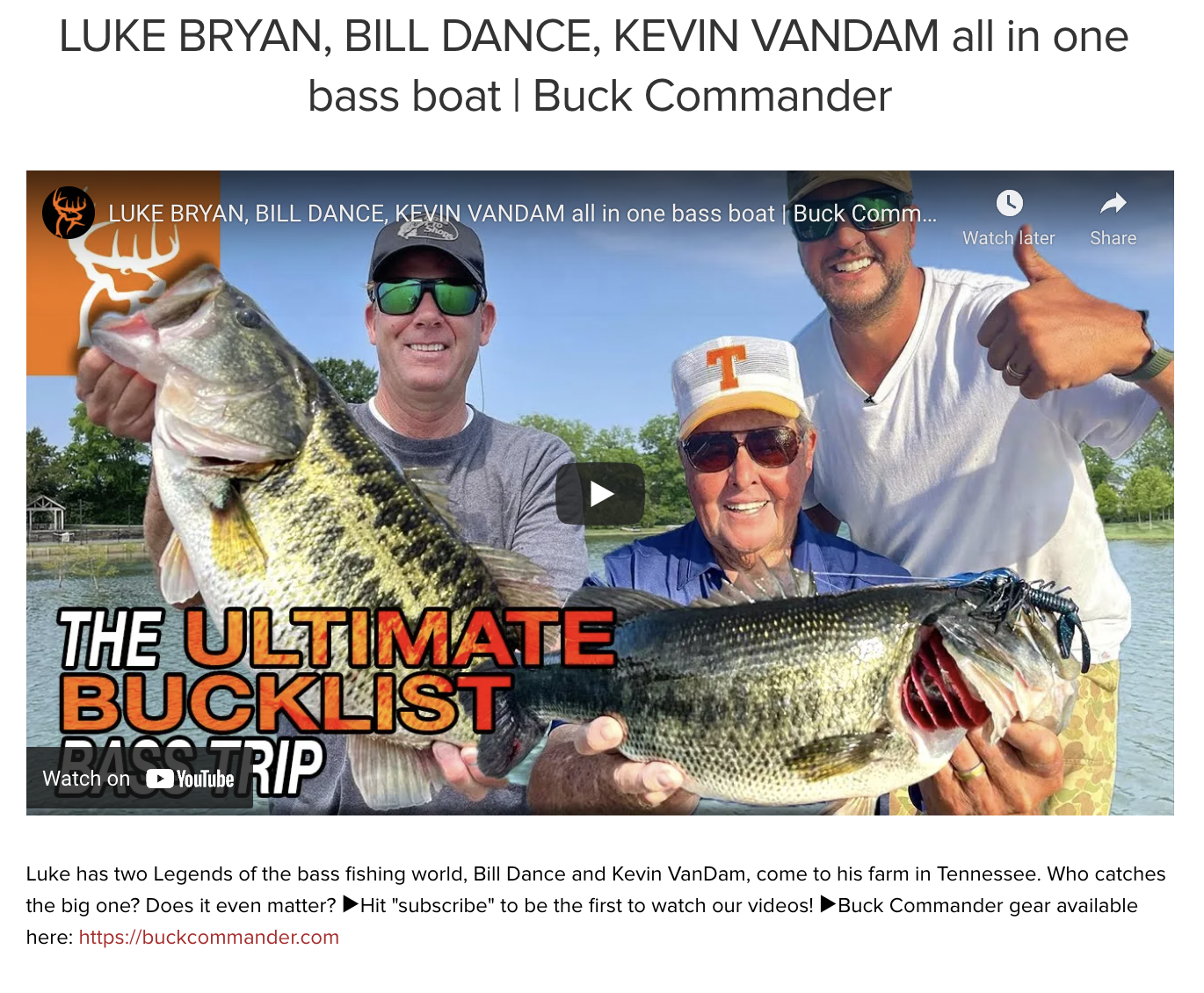 LUKE BRYAN, BILL DANCE, KEVIN VANDAM - SAY WHAT?