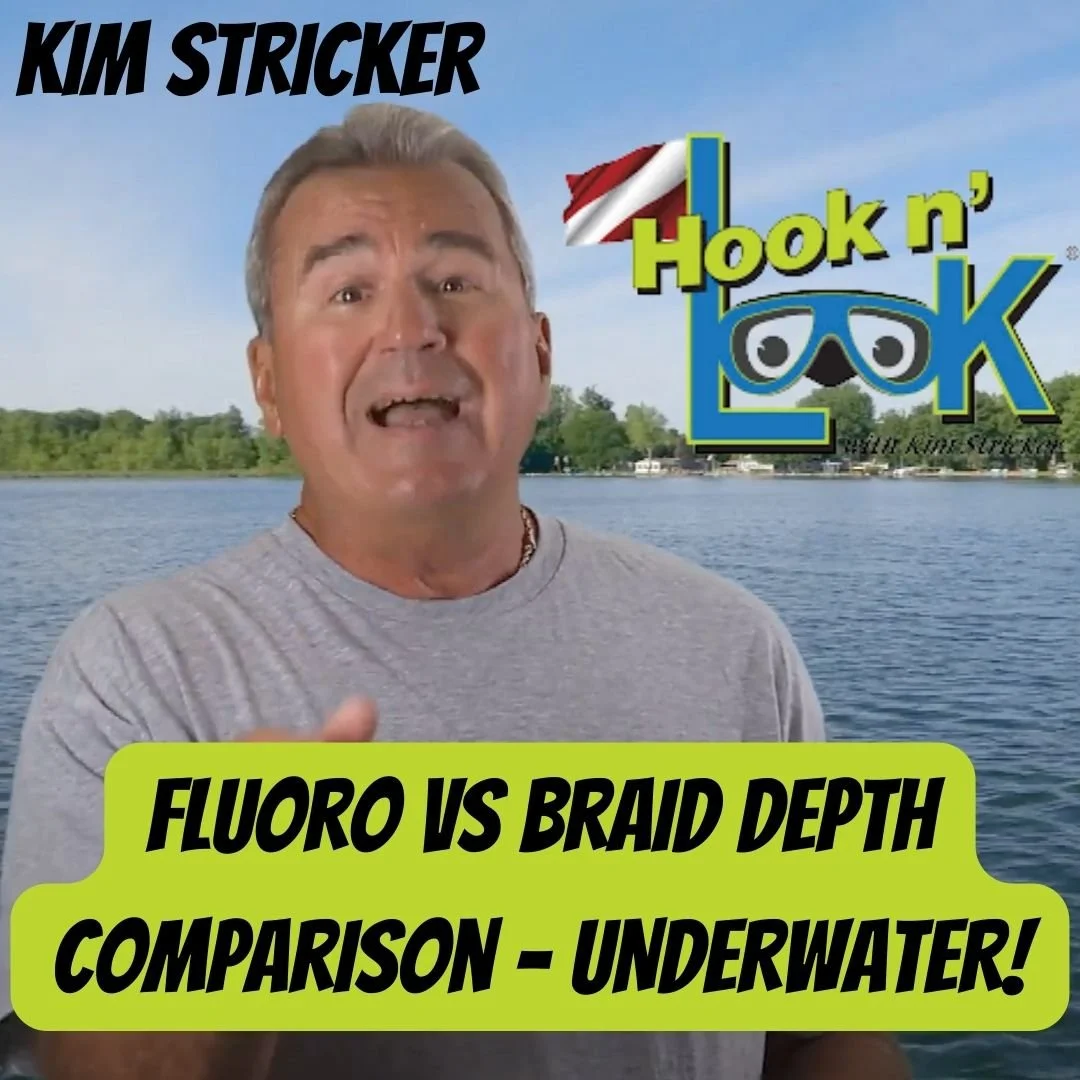 Hook n' Look- Fluoro vs Braid Depth Comparison - UNDERWATER!
