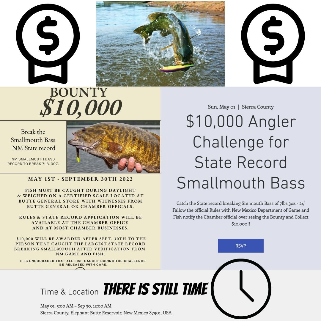 $10,000 BOUNTY FOR RECORD SMALLMOUTH BASS