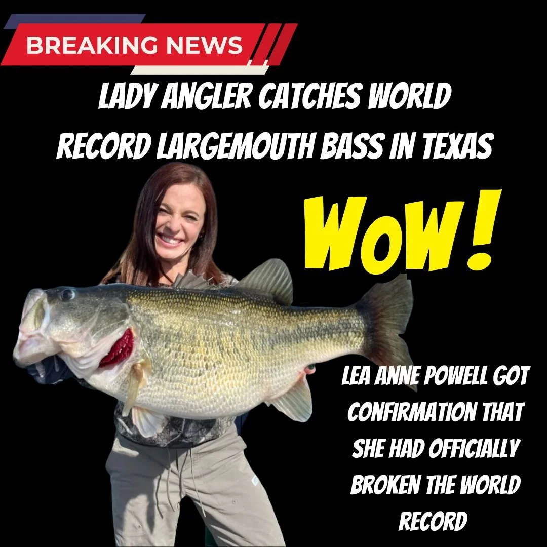 Lady Angler Catches World Record Largemouth Bass In Texas (Line Class)