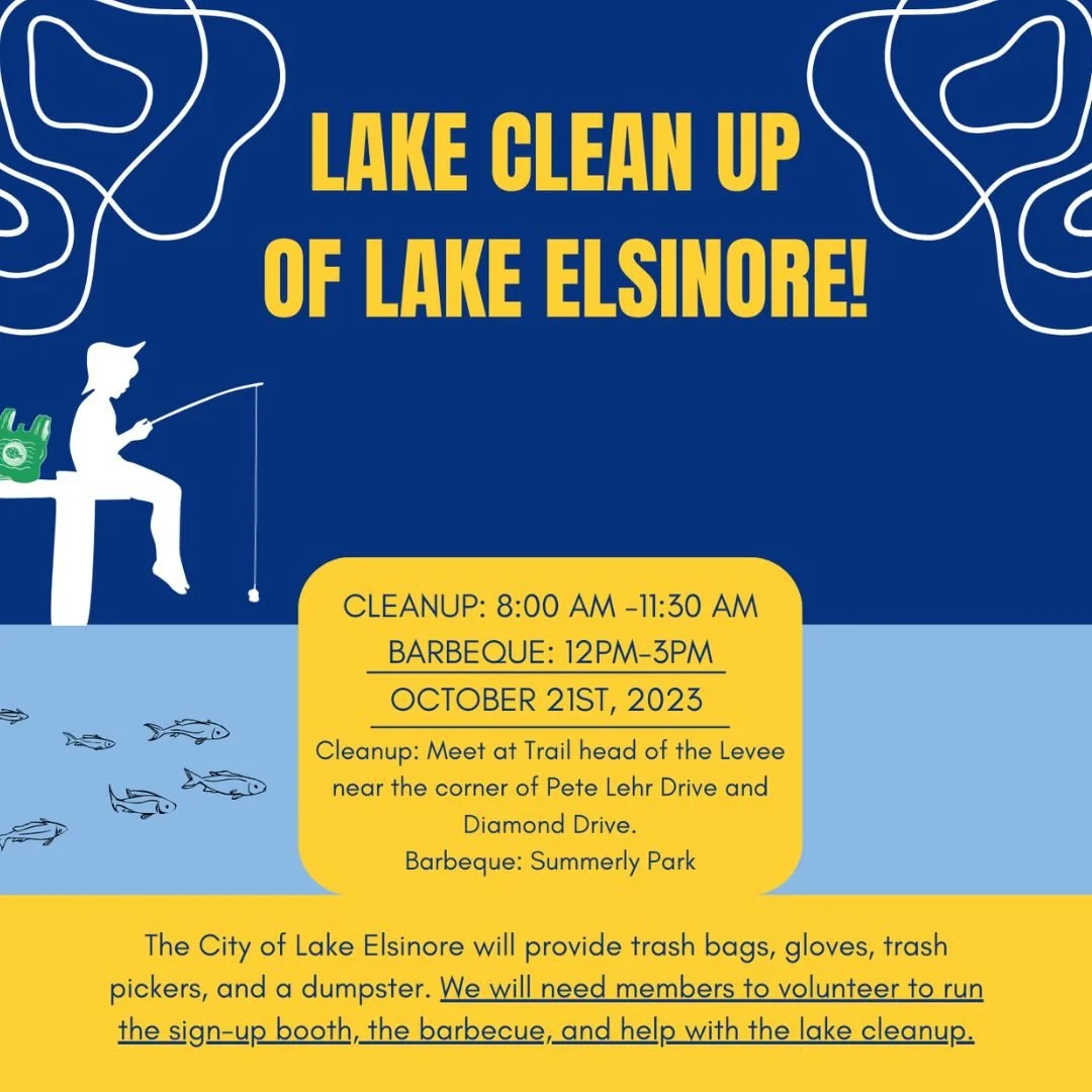 Help us Cleanup Lake Elsinore Oct. 21st