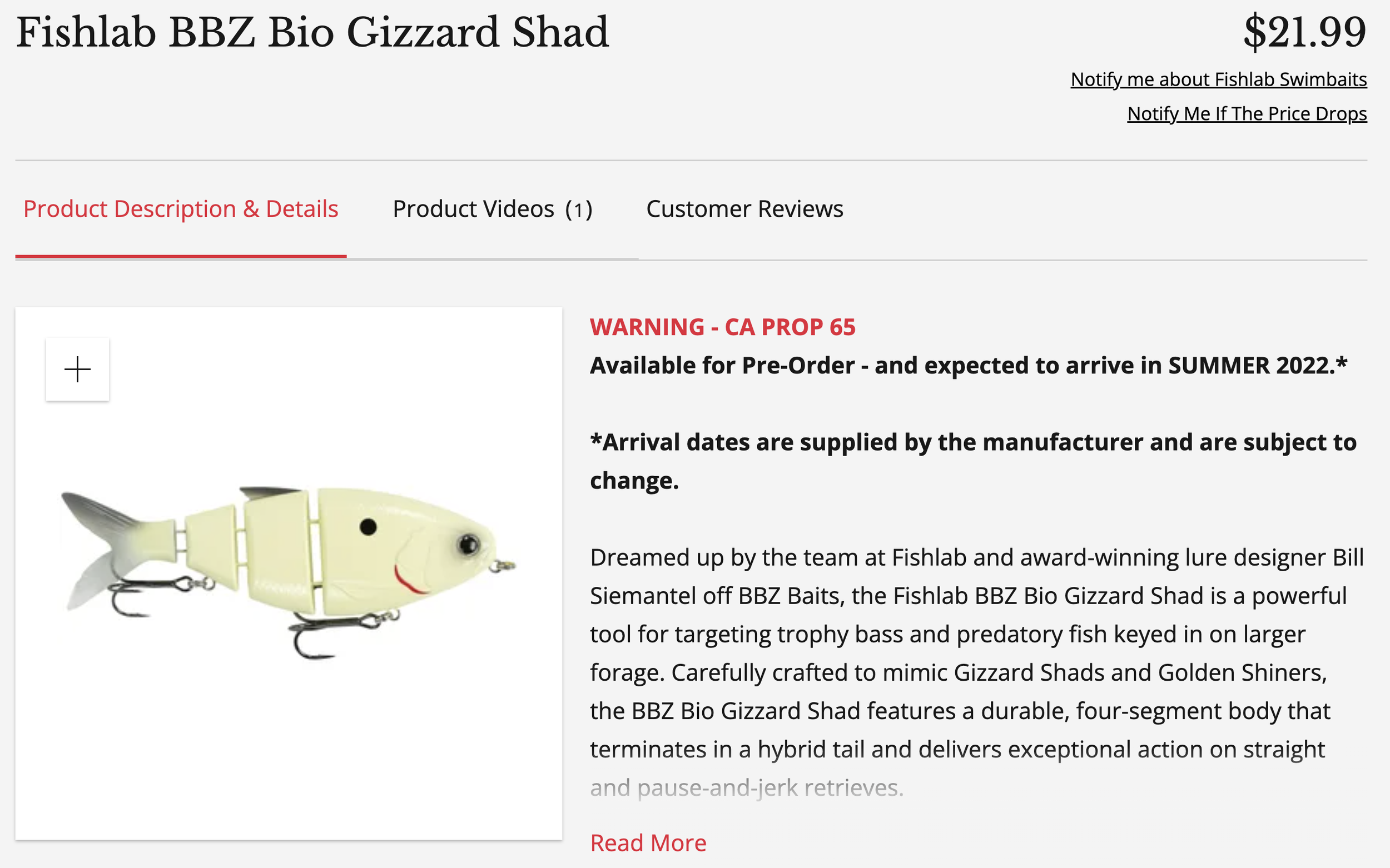 FishLab Tackle BBZ Bio-Shad Gizzard & BBZ Bio-Shad Crankbait