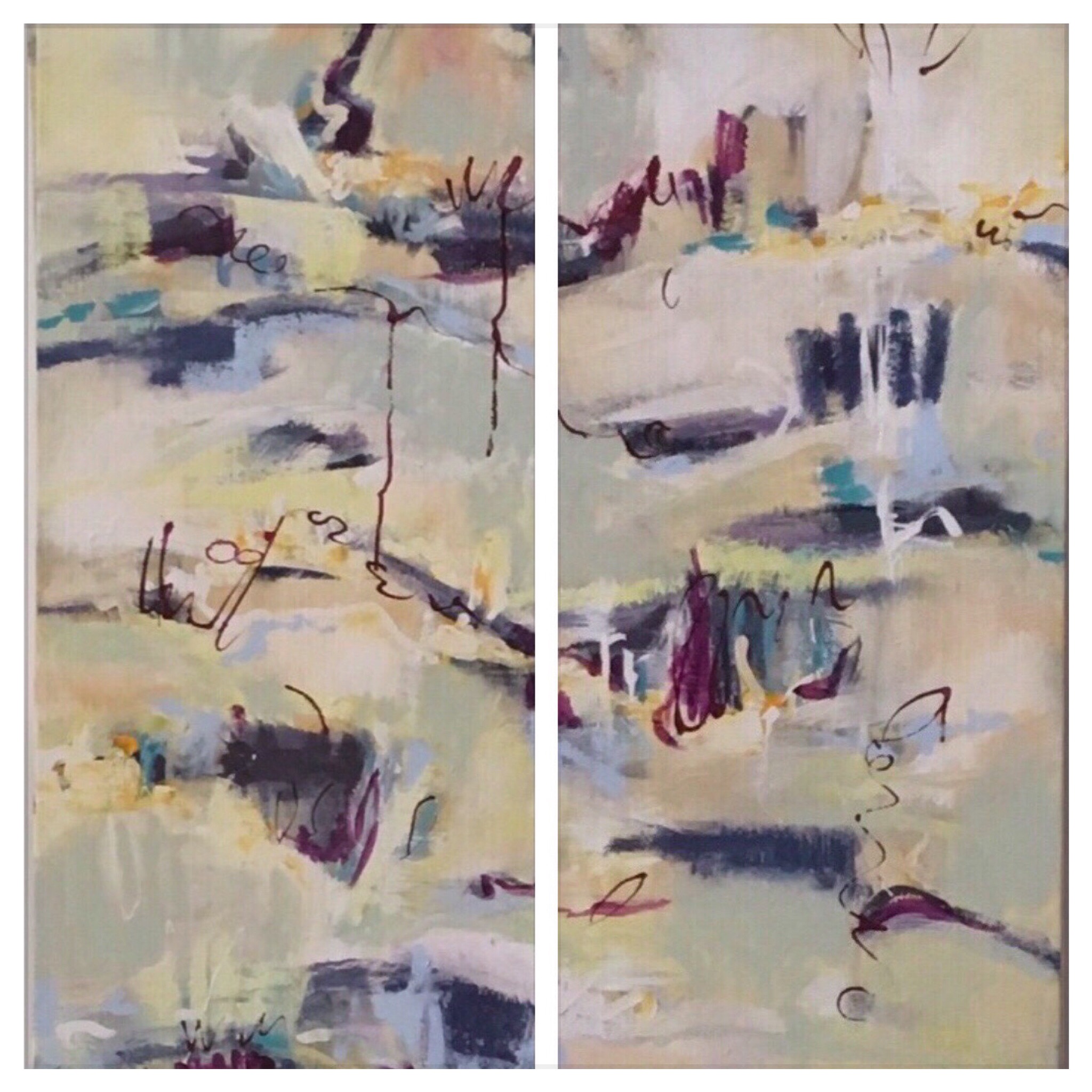 Commission/ 2 panels 18x48 each