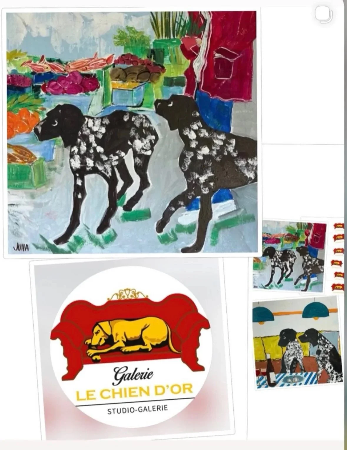 FARM MARKET" ( 30x 30) AND "BLUE POINTS" (36x36)