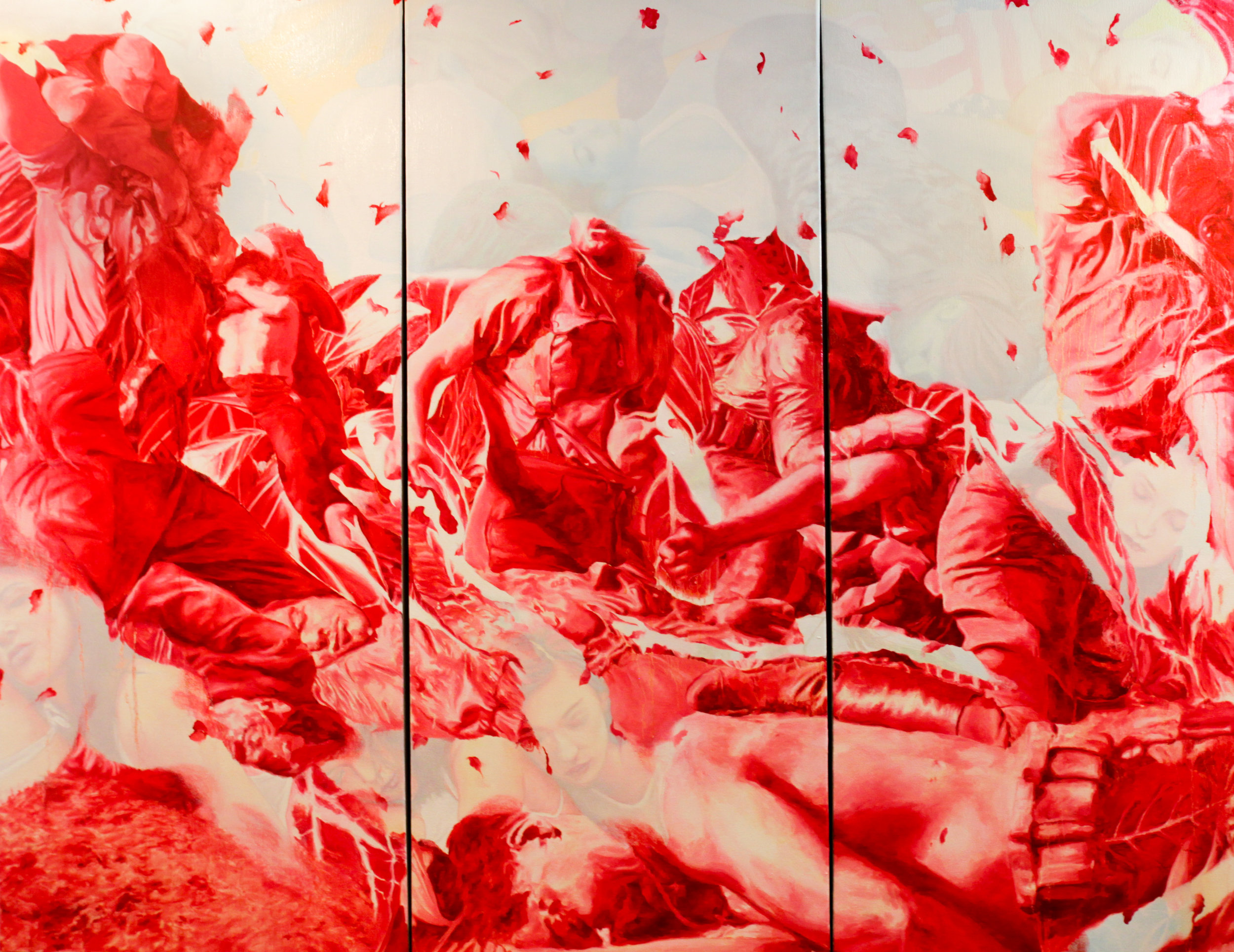  56” x 72” Oil on 3 Canvases 
