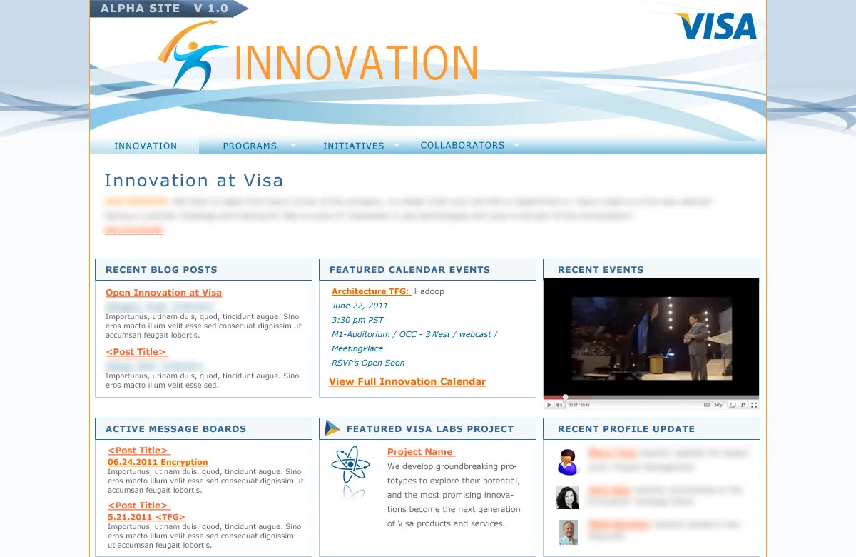 Visa Innovation